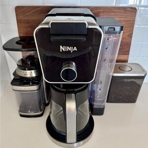 Ninja Coffee Maker with Cuisinart Grinder and Oxo canister